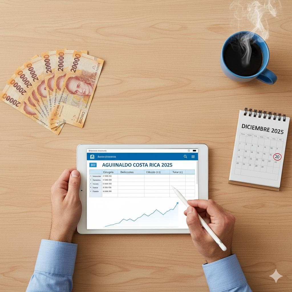 Cálculo del aguinaldo en Costa Rica 2025 - Guía completa
